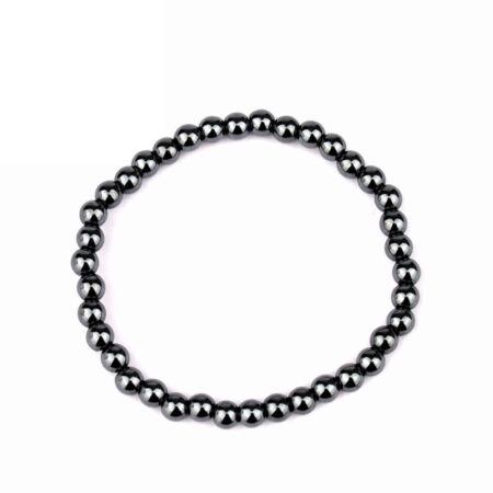 Hämatit Ø 4,5 mm Kinder Kugel Edelstein Armband flexibel und dehnbar Edelsteine Heilsteine bei Wunderstein24