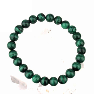 Malachit Ø 8 mm Kugel Edelstein Armband flexibel und dehnbar Edelsteine Heilsteine bei Wunderstein24