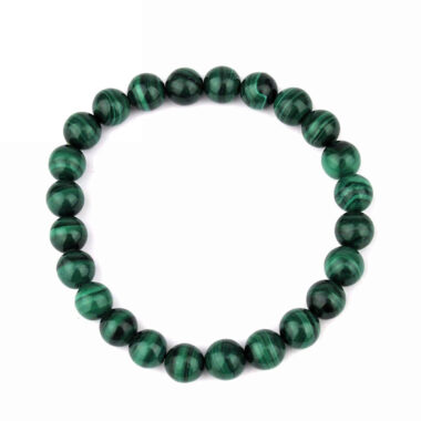 Malachit Ø 8 mm Kugel Edelstein Armband flexibel und dehnbar Edelsteine Heilsteine bei Wunderstein24