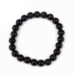 Obsidian schwarz Ø 10 mm Kugel Edelstein Armband flexibel und dehnbar Edelsteine Heilsteine bei Wunderstein24
