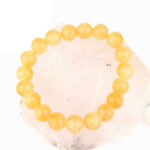 Orangencalcit Ø 8 mm Kugel Edelstein Armband flexibel und dehnbar Edelsteine Heilsteine bei Wunderstein24