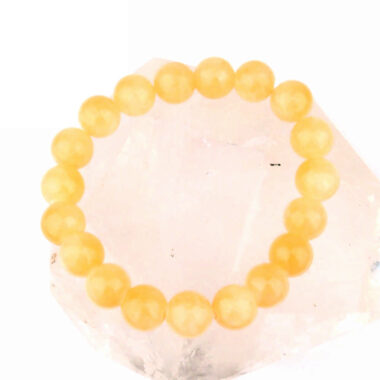Orangencalcit Ø 10 mm Kugel Edelstein Armband flexibel und dehnbar Edelsteine Heilsteine bei Wunderstein24