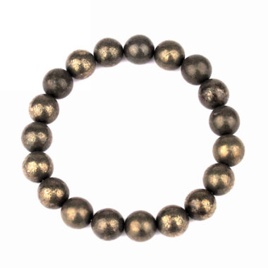 Pyrit Ø 10 mm Kugel Edelstein Armband flexibel und dehnbar Edelsteine Heilsteine bei Wunderstein24