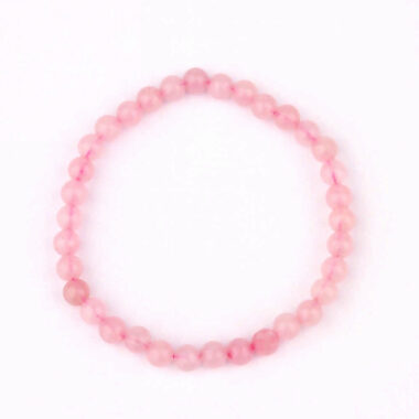 Rosenquarz Ø 4,5 mm Kinder Kugel Edelstein Armband flexibel und dehnbar Edelsteine Heilsteine bei Wunderstein24