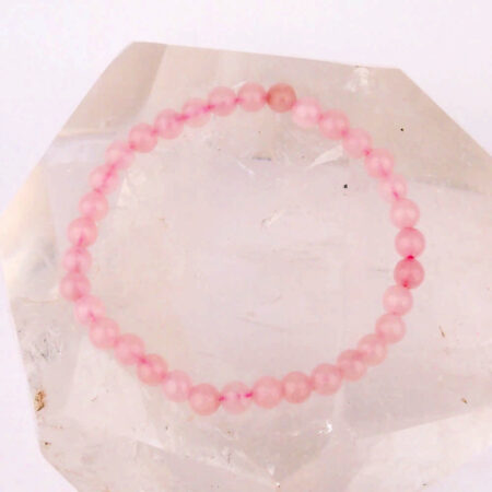 Rosenquarz Ø 4,5 mm Kinder Kugel Edelstein Armband flexibel und dehnbar Edelsteine Heilsteine bei Wunderstein24