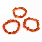 Bernstein Edelstein Armband orange flexibel und dehnbar Edelsteine Heilsteine bei Wunderstein24