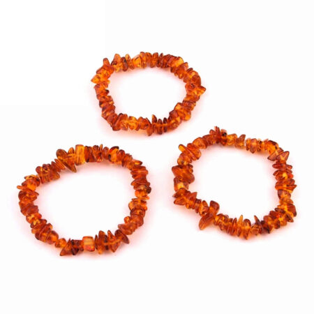 Bernstein Edelstein Armband orange flexibel und dehnbar Edelsteine Heilsteine bei Wunderstein24