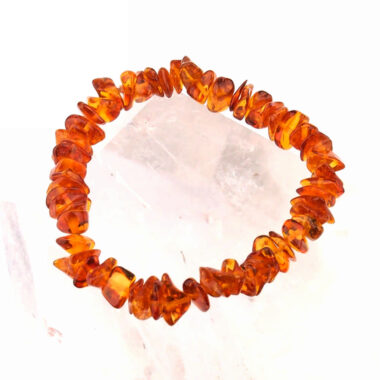 Bernstein Edelstein Armband orange flexibel und dehnbar Edelsteine Heilsteine bei Wunderstein24