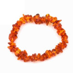 Bernstein Edelstein Armband orange flexibel und dehnbar Edelsteine Heilsteine bei Wunderstein24
