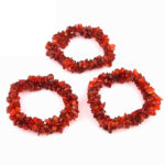 Carneol Edelstein Armband 3 – reihig geflochten flexibel und dehnbar Edelsteine Heilsteine bei Wunderstein24