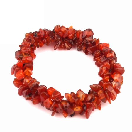 Carneol Edelstein Armband 3 – reihig geflochten flexibel und dehnbar Edelsteine Heilsteine bei Wunderstein24