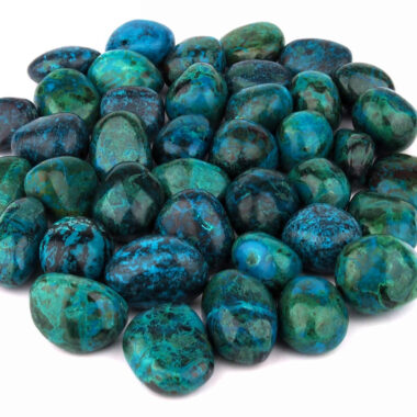 Chrysokoll Trommelsteine handpoliert Ø ca. 25 – 35 mm in bester Qualität Edelsteine Heilsteine bei Wunderstein24