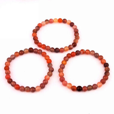Mosambik-Achat Ø 7 mm Kugel Edelstein Armband flexibel und dehnbar Edelsteine Heilsteine bei Wunderstein24