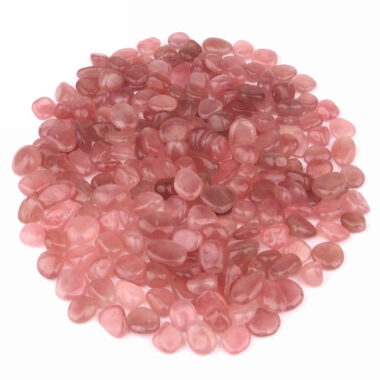 Rosenquarz Trommelsteine Ø ca. 14 – 20 mm in intensiver Farbe Edelsteine Heilsteine bei Wunderstein24