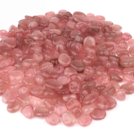 Rosenquarz Trommelsteine Ø ca. 14 – 20 mm in intensiver Farbe Edelsteine Heilsteine bei Wunderstein24