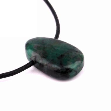 Smaragd Cabochon Anhänger AAA-Qualität seitlich gebohrt Edelsteine Heilsteine bei Wunderstein24