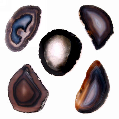 Achatscheibe schwarz Länge je 75 – 100 mm aus Brasilien Edelsteine Heilsteine bei Wunderstein24