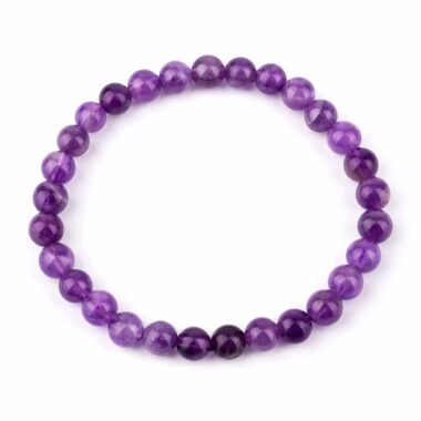 Amethyst Ø 6 mm Kugel Edelstein Armband flexibel und dehnbar Top Edelsteine Heilsteine bei Wunderstein24