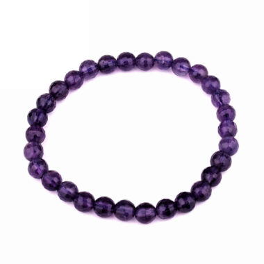 Amethyst Ø 6 mm facettiertes Kugel Edelstein Armband flexibel und dehnbar Edelsteine Heilsteine bei Wunderstein24