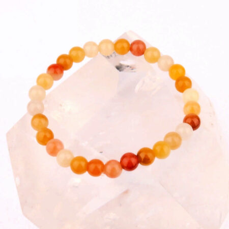 Aventurin gelb Ø 7 mm Kugel Edelstein Armband flexibel und dehnbar Edelsteine Heilsteine bei Wunderstein24