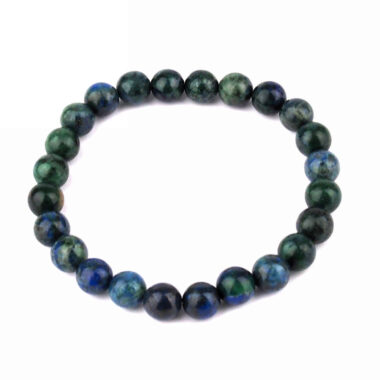 Azurit-Malachit Ø 8 mm Kugel Edelstein Armband flexibel und dehnbar Edelsteine Heilsteine bei Wunderstein24