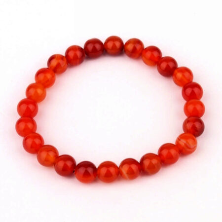 Carneol Ø 8 mm Kugel Edelstein Armband flexibel und dehnbar Edelsteine Heilsteine bei Wunderstein24