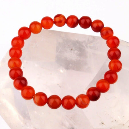 Carneol Ø 8 mm Kugel Edelstein Armband flexibel und dehnbar Edelsteine Heilsteine bei Wunderstein24