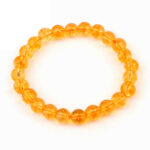 Citrin Ø 10 mm Kugel Edelstein Armband flexibel und dehnbar Edelsteine Heilsteine bei Wunderstein24