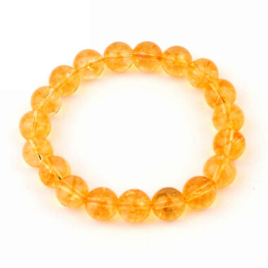Citrin Ø 10 mm Kugel Edelstein Armband flexibel und dehnbar Edelsteine Heilsteine bei Wunderstein24