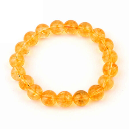 Citrin Ø 10 mm Kugel Edelstein Armband flexibel und dehnbar Edelsteine Heilsteine bei Wunderstein24
