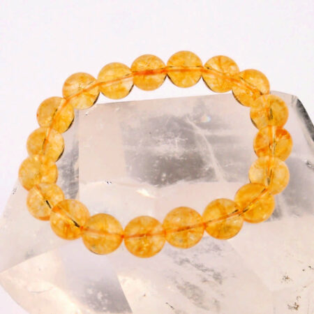 Citrin Ø 10 mm Kugel Edelstein Armband flexibel und dehnbar Edelsteine Heilsteine bei Wunderstein24