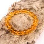Citrin Ø 10 mm Kugel Edelstein Armband flexibel und dehnbar Edelsteine Heilsteine bei Wunderstein24