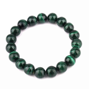 Malachit Ø 10 mm Kugel Edelstein Armband flexibel und dehnbar Edelsteine Heilsteine bei Wunderstein24