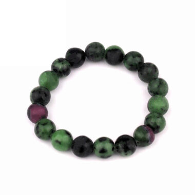 Rubin und Zoisit Ø 10 mm Kugel Edelstein Armband flexibel und dehnbar Edelsteine Heilsteine bei Wunderstein24
