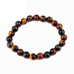 Tigerauge dreifarbig Ø 8 mm Kugel Edelstein Armband flexibel und dehnbar Edelsteine Heilsteine bei Wunderstein24