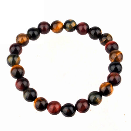 Tigerauge dreifarbig Ø 8 mm Kugel Edelstein Armband flexibel und dehnbar Edelsteine Heilsteine bei Wunderstein24