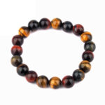 Tigerauge dreifarbig Ø 8 mm Kugel Edelstein Armband flexibel und dehnbar Edelsteine Heilsteine bei Wunderstein24