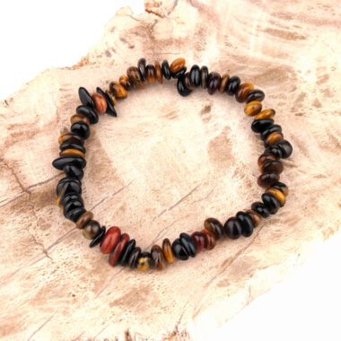 Tigerauge dreifarbig Edelstein Armband flexibel und dehnbar Edelsteine Heilsteine bei Wunderstein24