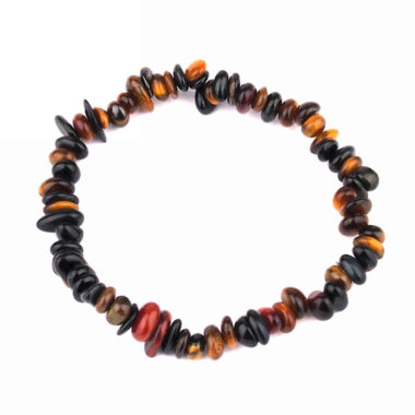 Tigerauge dreifarbig Edelstein Armband flexibel und dehnbar Edelsteine Heilsteine bei Wunderstein24