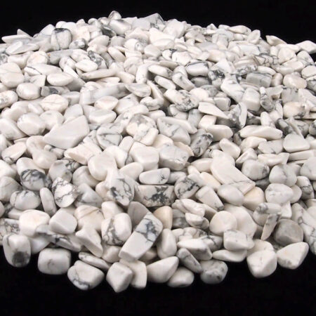 Magnesit | Howlith weiß Trommelsteine Ø ca. 8 – 15 mm Edelsteine Heilsteine bei Wunderstein24