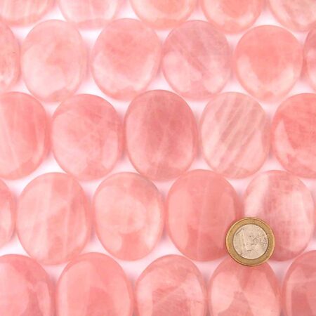 Rosenquarz Handschmeichler | Massagestein Ø 40 – 53 mm Edelsteine Heilsteine bei Wunderstein24
