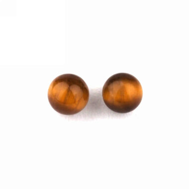 Tigerauge Ø 8 mm Kugel Ohrstecker Paar versilbert Edelsteine Heilsteine bei Wunderstein24