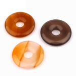 Achat Natur Donut Anhänger Ø 40 mm Edelsteine Heilsteine bei Wunderstein24