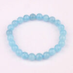 Aquamarin Ø 8 mm Kugel Edelstein Armband AAA-Qualität flexibel und dehnbar Edelsteine Heilsteine bei Wunderstein24