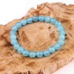Aquamarin Ø 8 mm Kugel Edelstein Armband AAA-Qualität flexibel und dehnbar Edelsteine Heilsteine bei Wunderstein24