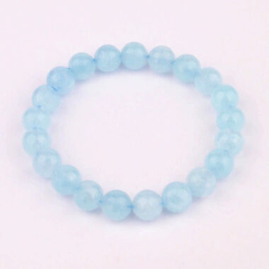Aquamarin Ø 10 mm Kugel Edelstein Armband AAA-Qualität flexibel und dehnbar Edelsteine Heilsteine bei Wunderstein24