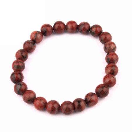 Brekzien Jaspis Ø 8 mm Kugel Edelstein Armband flexibel und dehnbar Edelsteine Heilsteine bei Wunderstein24