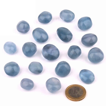 Coelestin Trommelsteine handpoliert Ø ca. 17 – 28 mm in bester Qualität Edelsteine Heilsteine bei Wunderstein24
