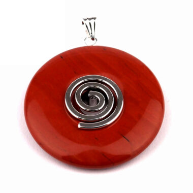 Donut Halter Spirale mit Öse für unsere Donuts in Silber rhodiniert Edelsteine Heilsteine bei Wunderstein24
