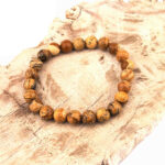 Landschaftsjaspis Ø 8 mm Kugel Edelstein Armband flexibel und dehnbar Edelsteine Heilsteine bei Wunderstein24